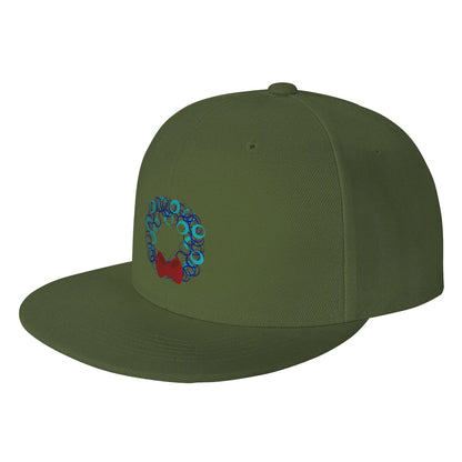 Wintery Holiday Wreath Snapback Cap