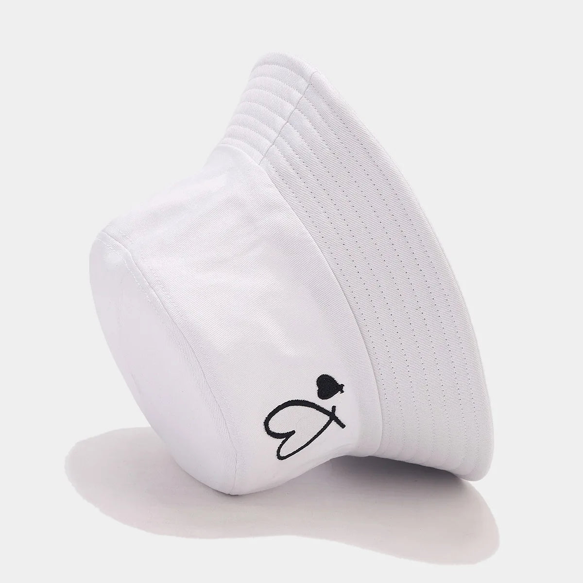 Reversible Heart Embroidery Bucket Hat Set
