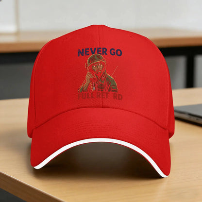 Never Go Full Retro Graphic Baseball Cap