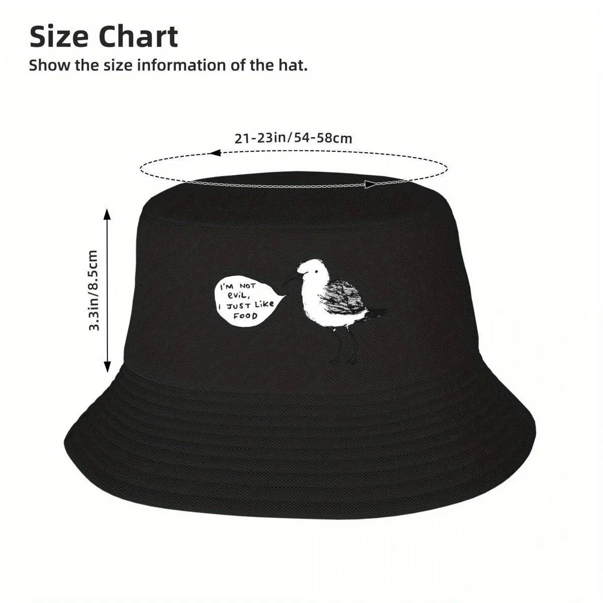 2025 Seagulls Aren't Evil Fashion Bucket Hat