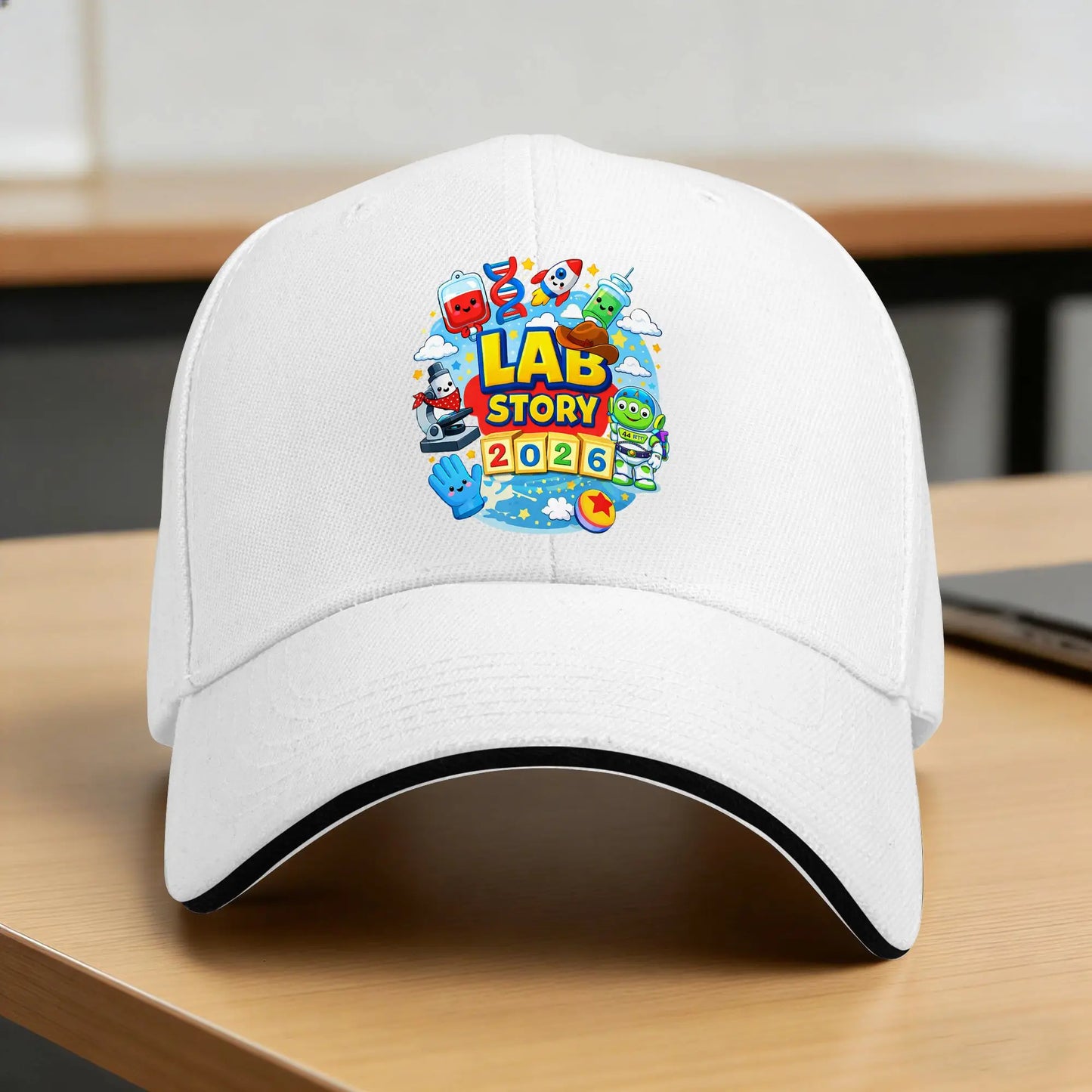 Lab Story Day Cartoon Baseball Cap Style