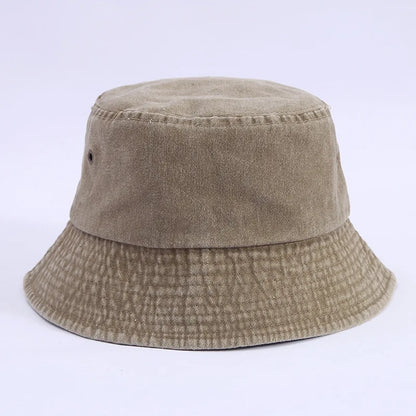 Bucket Hat Washed Denim Cap Men Panama Hats