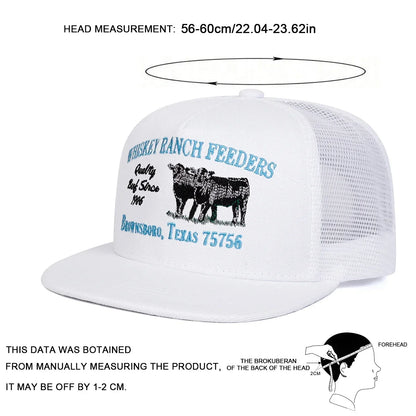 WHISKEY RANCH FEEDERS Embroidery Outdoor Snapback Cap