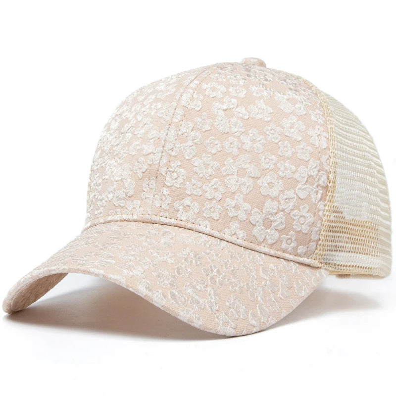 New Print Mesh Caps Fashion Women Baseball Cap
