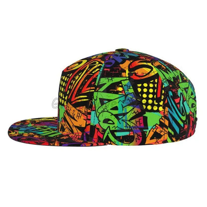 Colorful Graffiti Art Print Baseball Cap Adjustable Snapback Hat