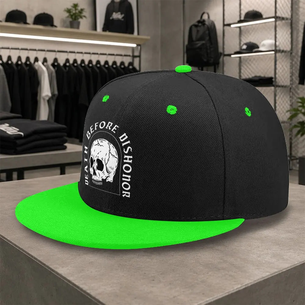 New Skull Unisex All Match Flat Brim Cap