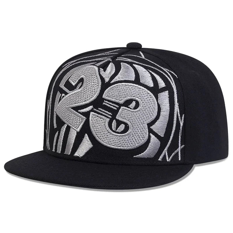 23 Basketball Embroidered Unisex Hip-Hop Snapback Cap