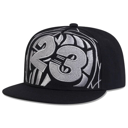 23 Basketball Embroidered Unisex Hip-Hop Snapback Cap