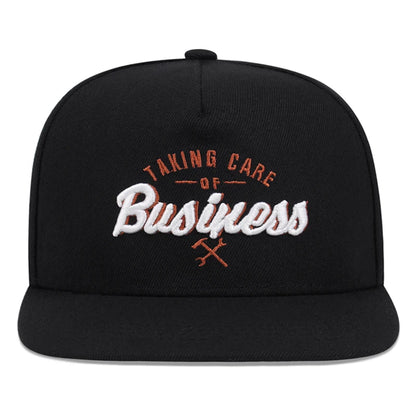 Embroidered Flat Brim Adjustable Snapback Baseball Cap