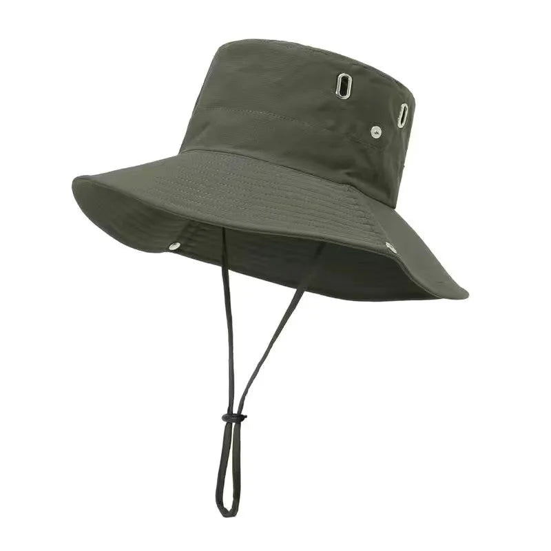 Adjustable Wide Brim UV Protection Outdoor Hiking Bucket Hat