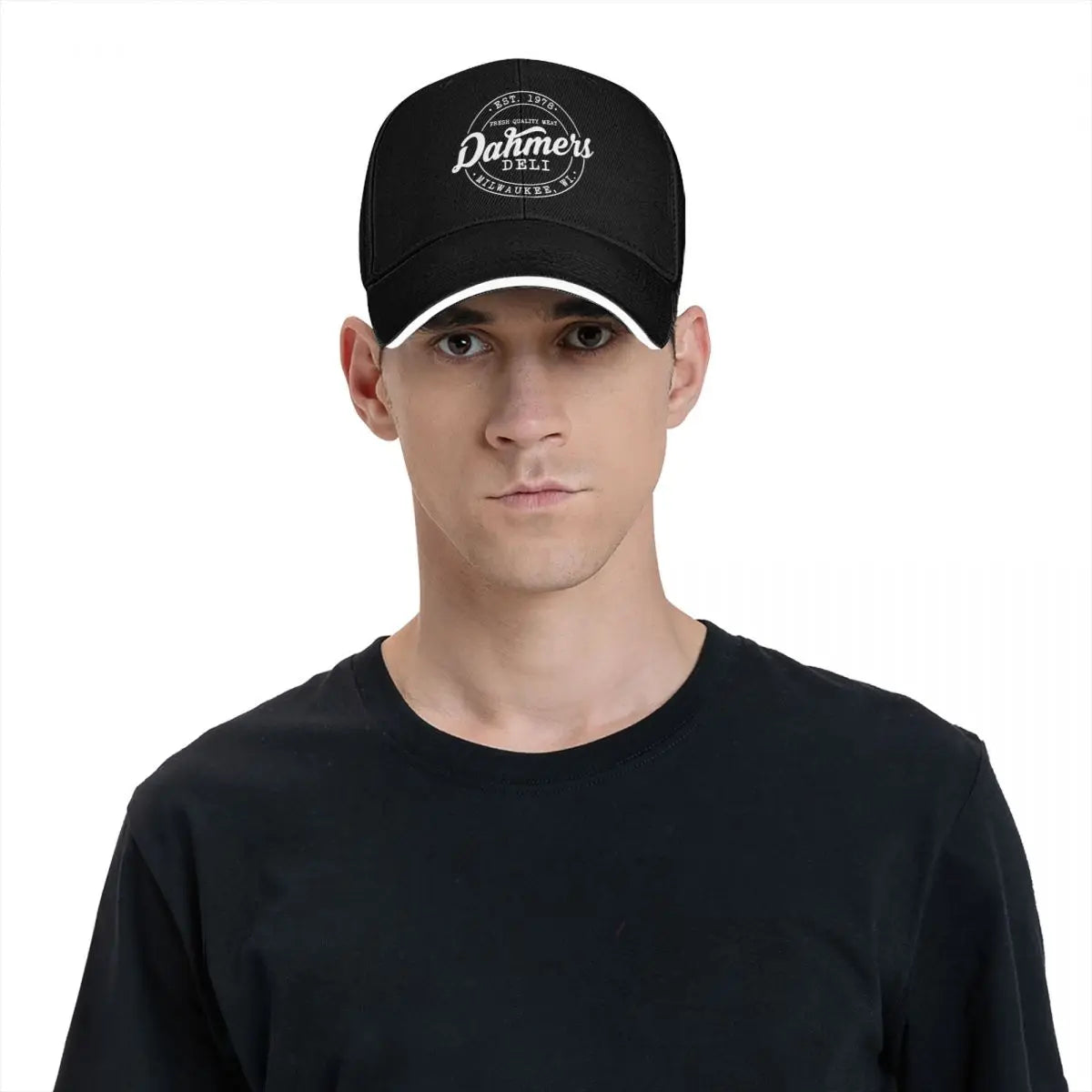 Jeffrey Dahmer Monster Graphic White Baseball Cap