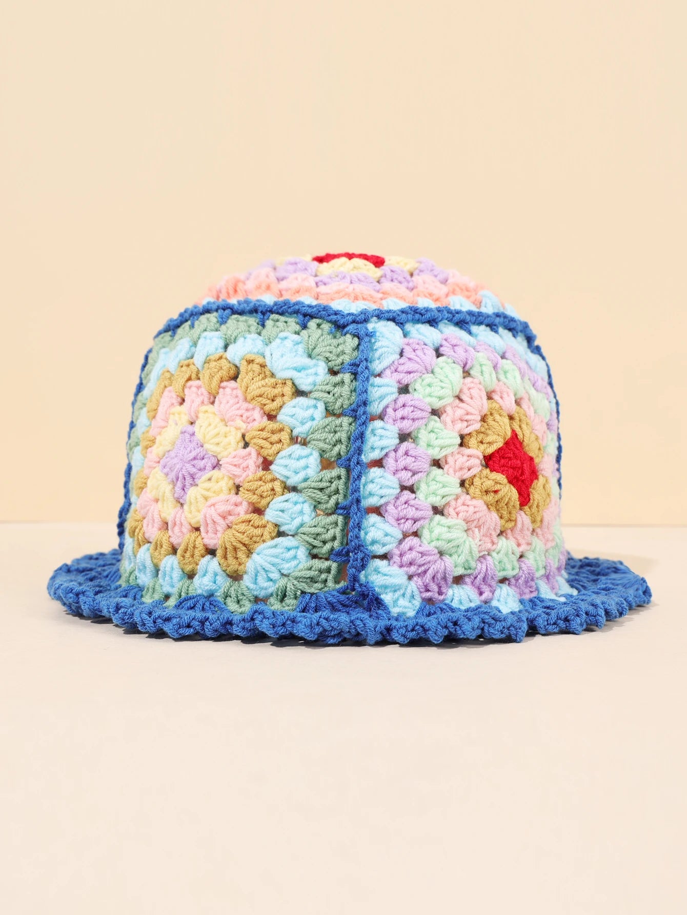 Women Flower Wool Hollow Knitted Fisherman Hat