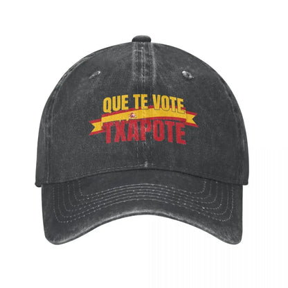 Que Te Vote Washed Baseball Cap