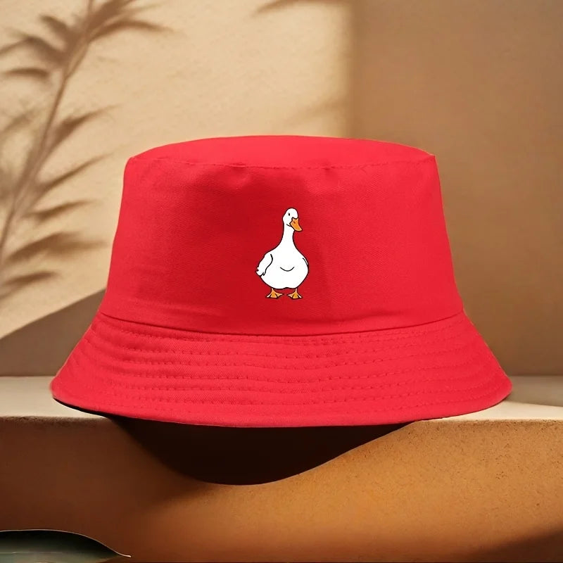 Unique Duck Print Creative Outdoor Bucket Hat