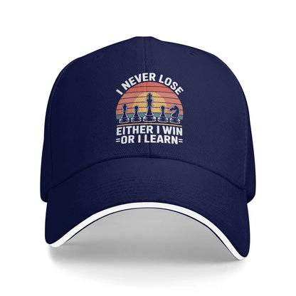 I Win Or Learn Chess Baseball Cap