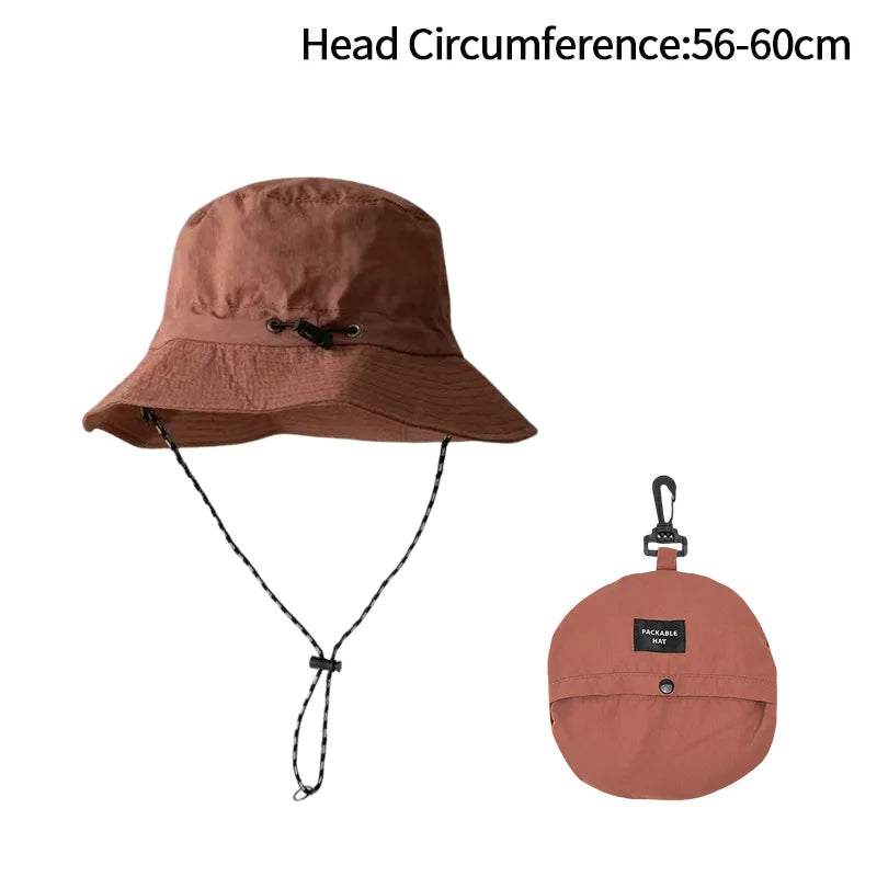 Waterproof Quick-Dry UV Protection Bucket Hat With Storage Hook