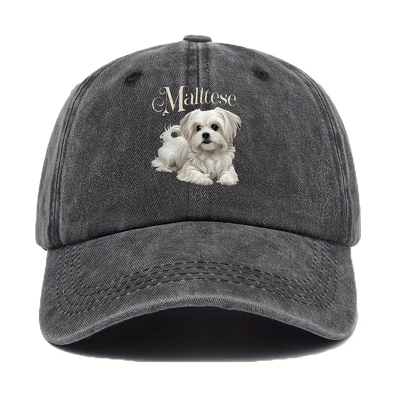 Cute Maltese Puppy Snapback Baseball Cap
