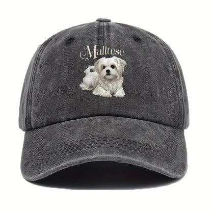 Cute Maltese Puppy Snapback Baseball Cap