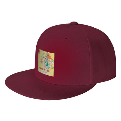 Carson City Nevada Map Snapback Cap