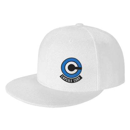 Flat Brim Hats Capsule Corp Print Baseball Cap