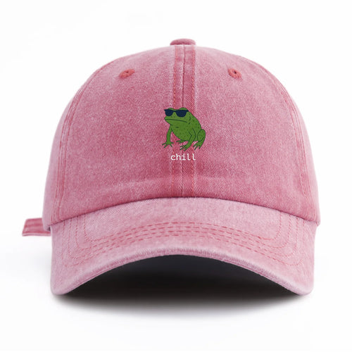 Chill Print Washed Retro Baseball Cap