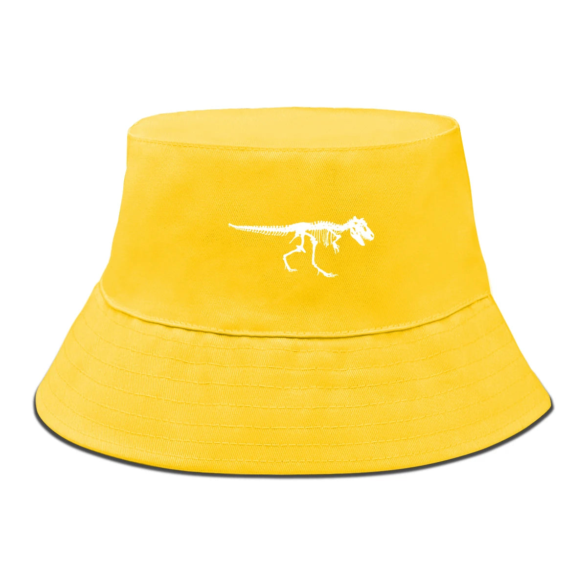 Skeleton Dinosaur Print Bucket Hat