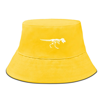 Skeleton Dinosaur Print Bucket Hat