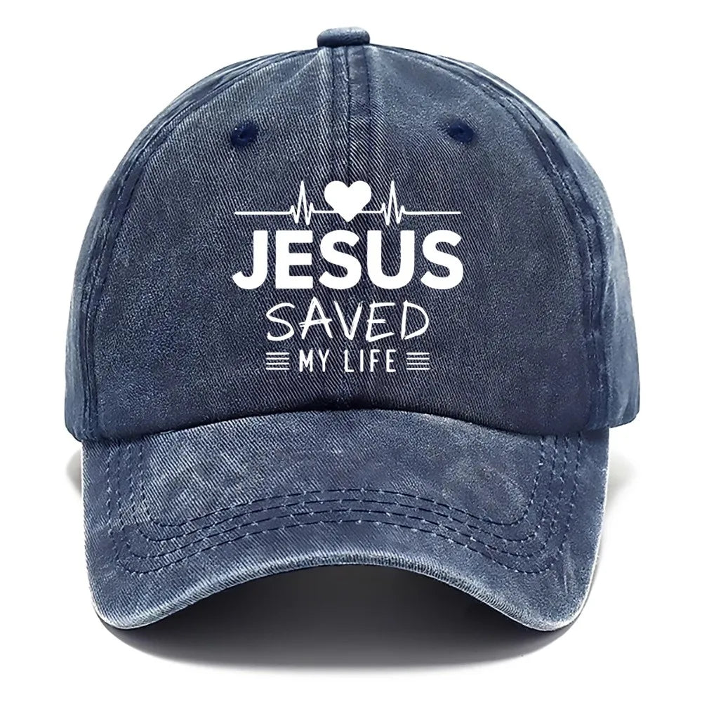 Jesus Saved My Life Graphic Baseball Cap