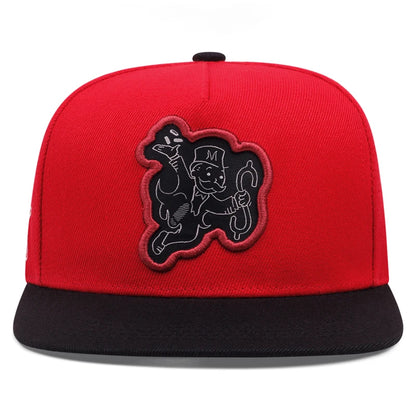 Poker Money Flat Brim Mesh Snapback Cap
