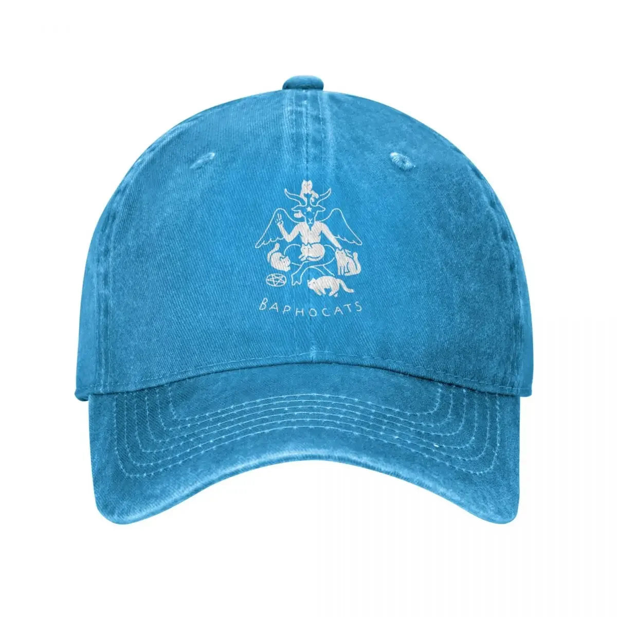 Baphocats Vintage Washed Denim Baseball Cap