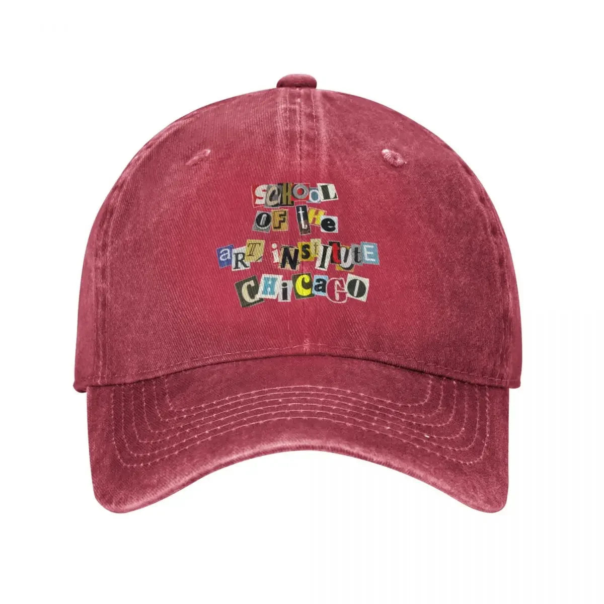 SAIC Chicago Art Institute Funky Collage Baseball Cap