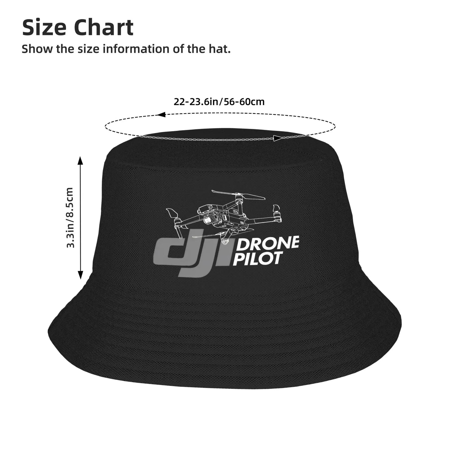 Unisex D- djis Drone Pilot Logo Bucket Hat