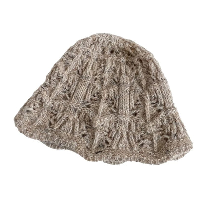 Women Handmade Crochet Wide Brim Fisherman Hat