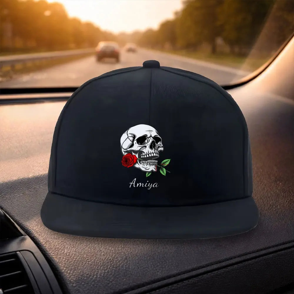 Rose Skull Amiya Snapback Cap Hat