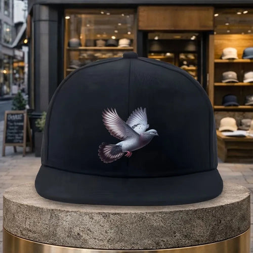 Pigeon Flying Print Snapback Cap