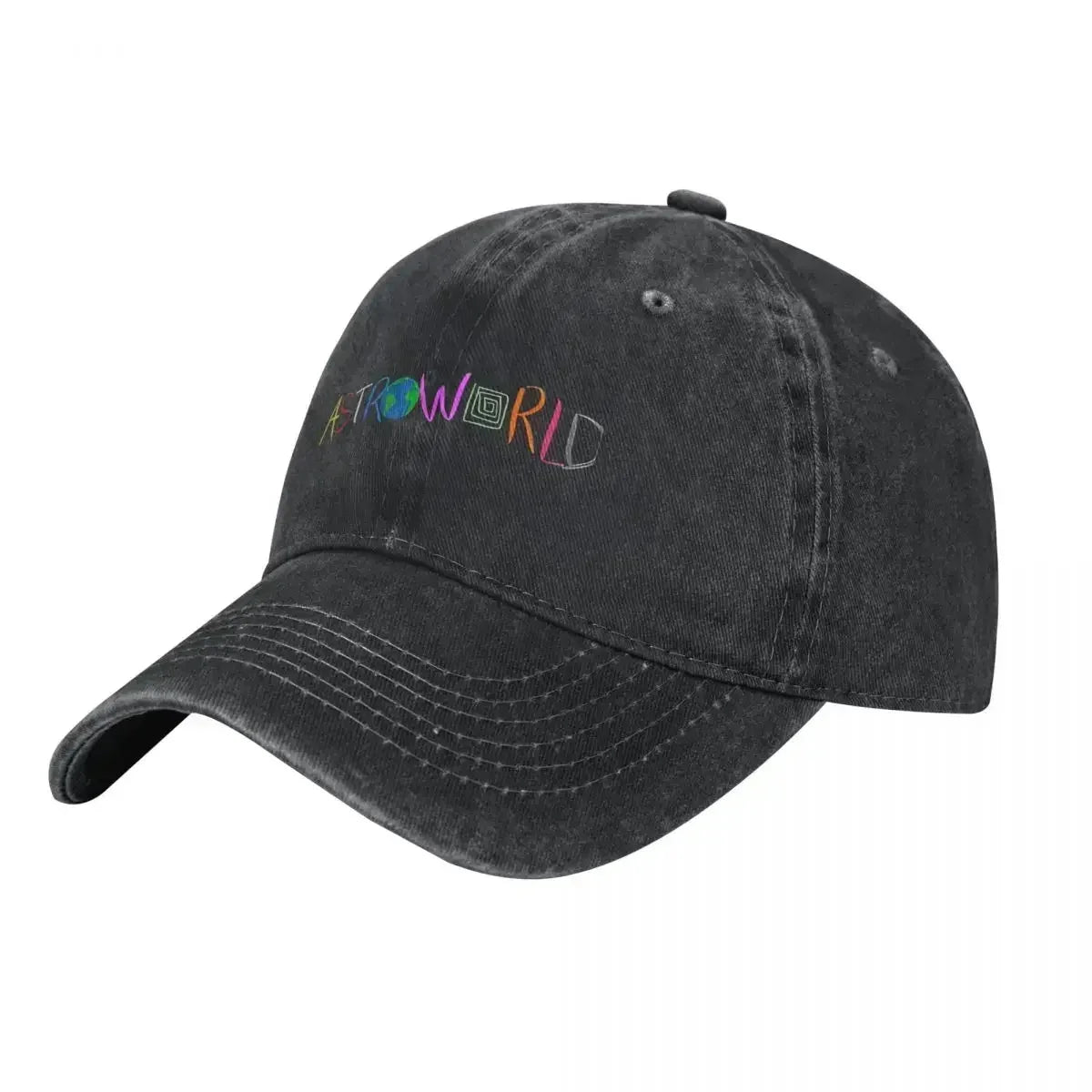 Travis Astroworld Distressed Denim Rapper Snapback Baseball Cap