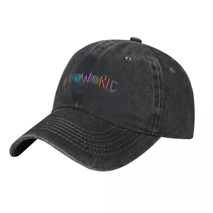 Travis Astroworld Distressed Denim Rapper Snapback Baseball Cap