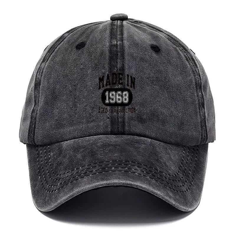 Vintage 1968 Distressed Cotton Baseball Cap