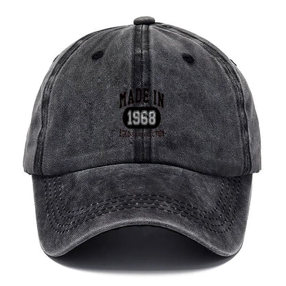 Vintage 1968 Distressed Cotton Baseball Cap