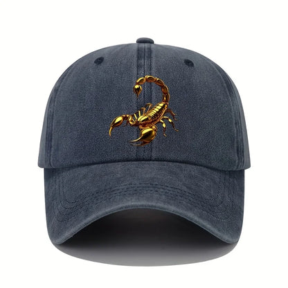 Golden Scorpion Retro Adjustable Baseball Cap