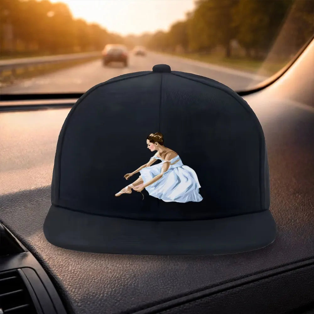 Ballet Girl Flat Brim Snapback Cap