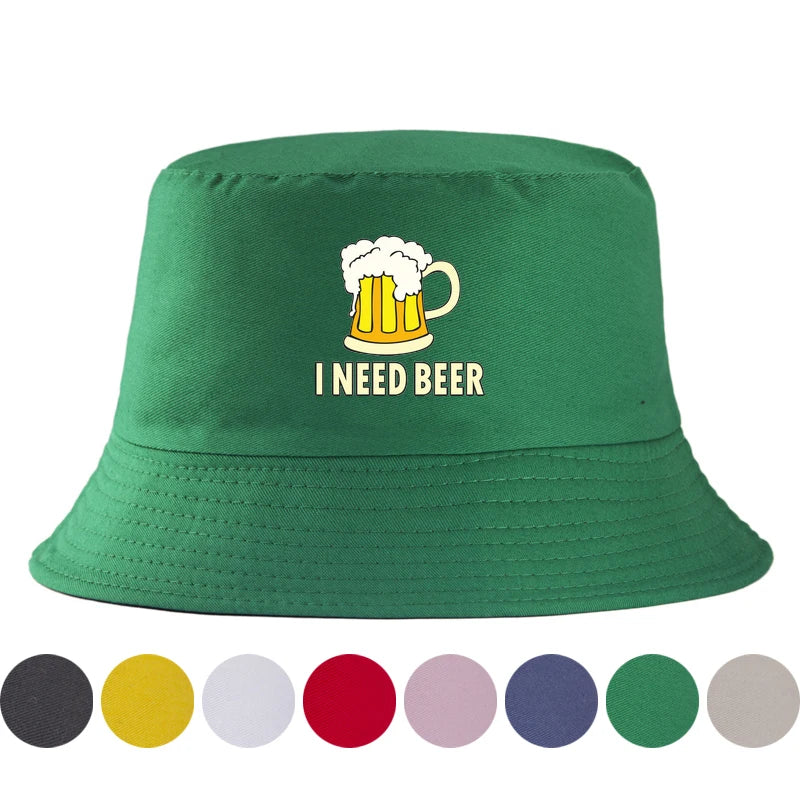 Funny Green Beer Mug Bucket Hat
