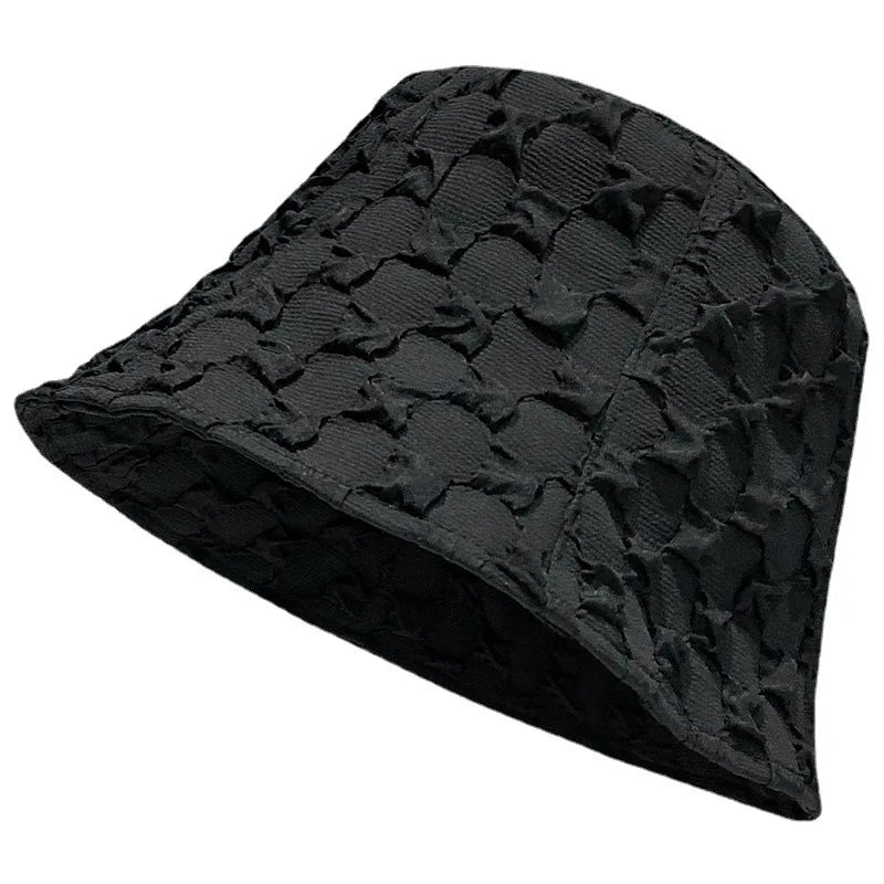 Lace Women Bucket Hat Solid Color Summer