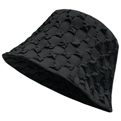 Lace Women Bucket Hat Solid Color Summer