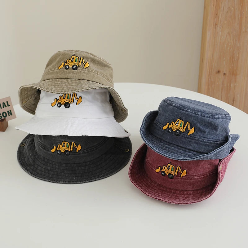Kids Excavator Sports Bucket Hat