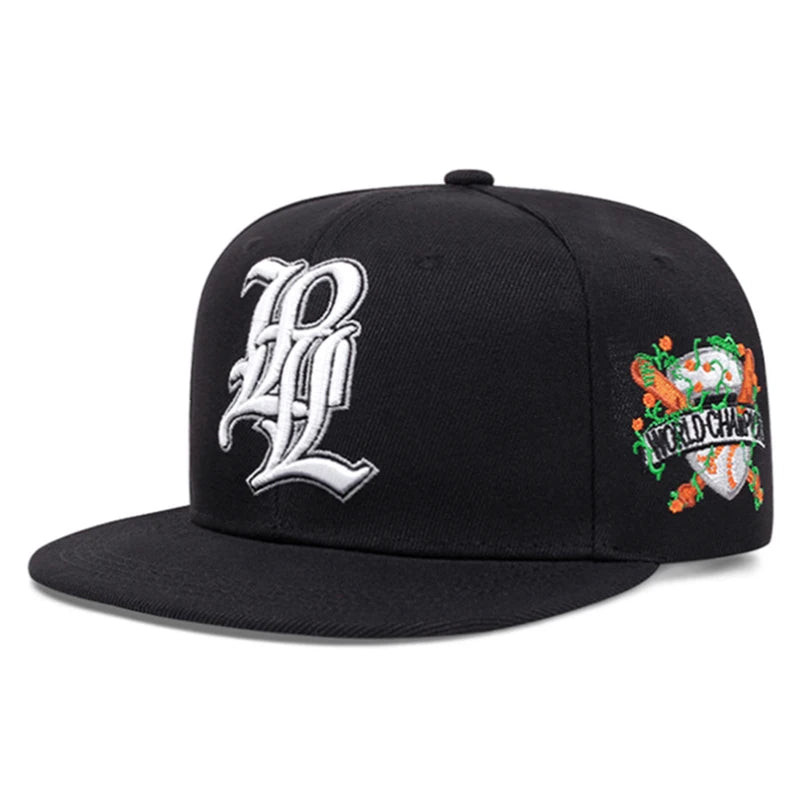 3D Embroidered P Letter Streetwear Snapback Cap