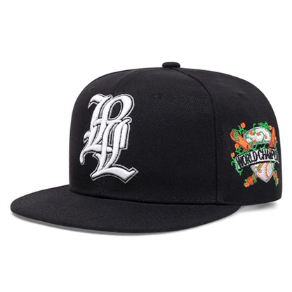 3D Embroidered P Letter Streetwear Snapback Cap