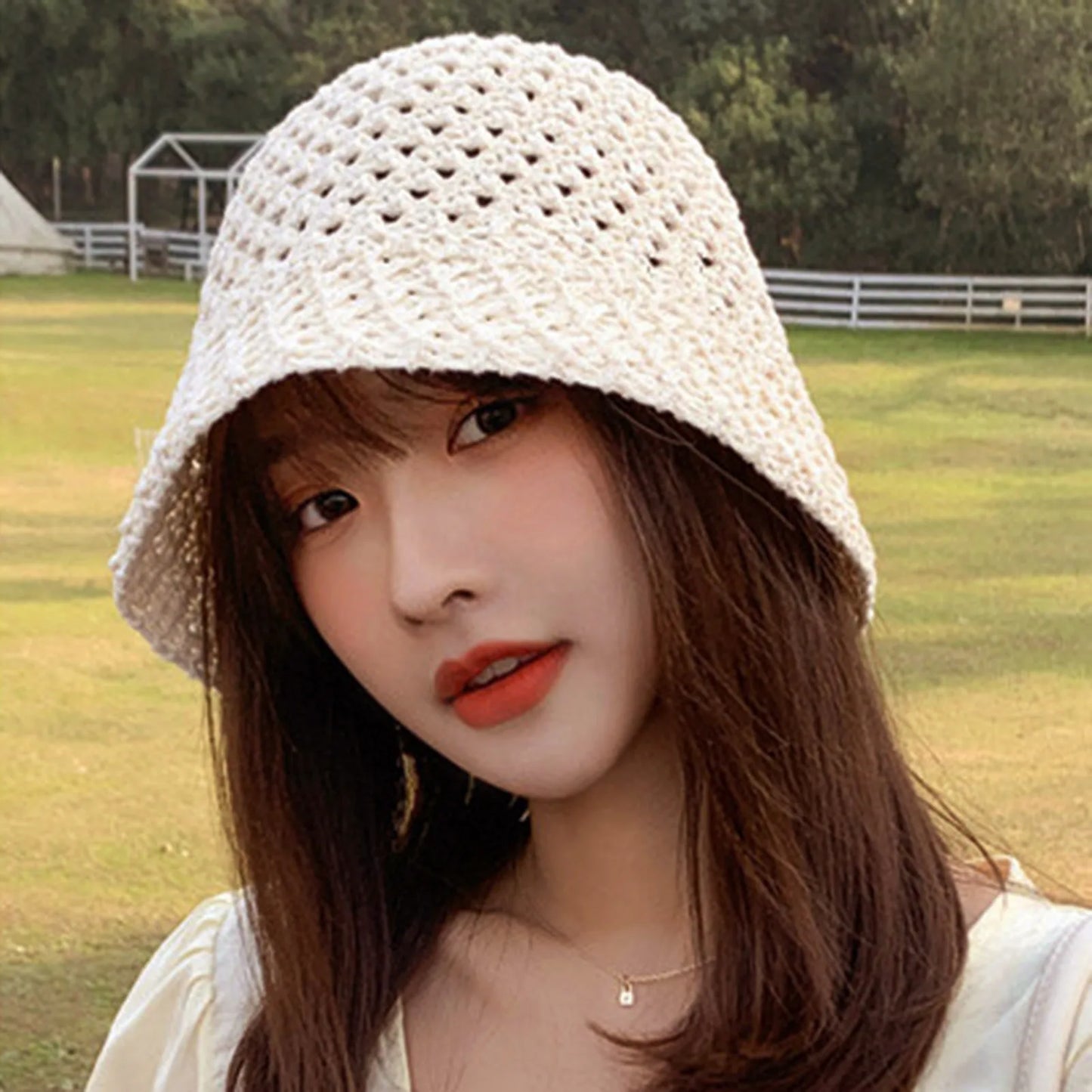 Hollow Out Breathable Summer Bucket Hat