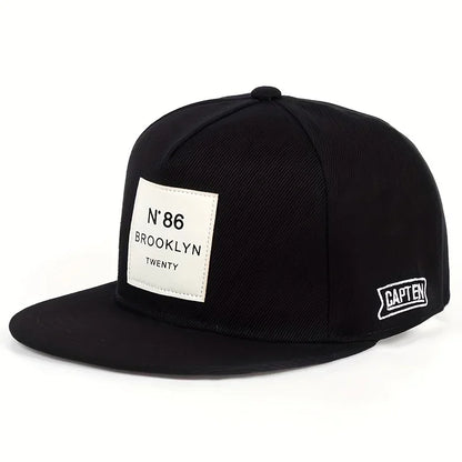 Brooklyn Label Embroidered Hip-Hop Snapback Cap