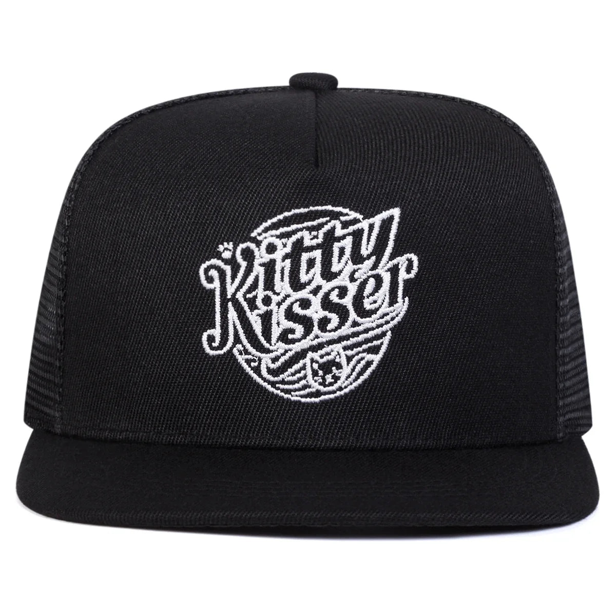 Kitty Kisser Embroidered Mesh Snapback Cap